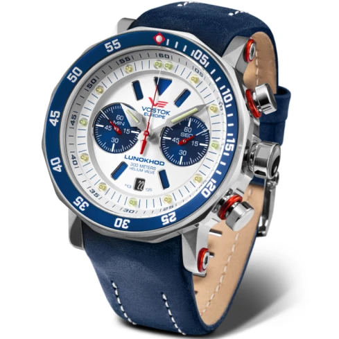 Мъжки ръчен часовник с кварцов механизъм - корпус от Стомана - Силиконова каишка - цвят Бял Син