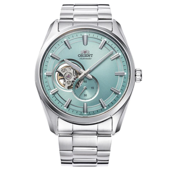 Мъжки ръчен часовник с механичен механизъм - корпус от Стомана - Стоманена верижка - цвят Син Син