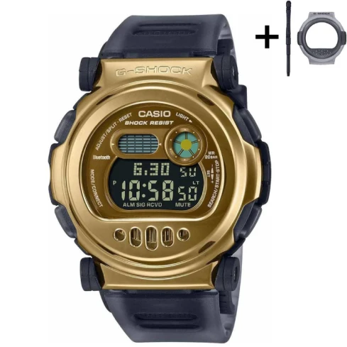 Мъжки ръчен часовник с кварцов механизъм - корпус от Карбон - Полимер - цвят Злато Черен