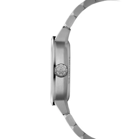 Мъжки ръчен часовник с автоматичен механизъм - корпус от Стомана - Естествена кожа - цвят Син Черен