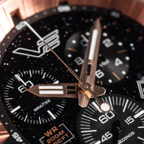 Мъжки ръчен часовник с кварцов механизъм - корпус от Стомана - Естествена кожа - цвят Черен Черен