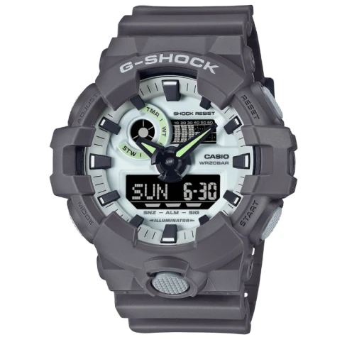 Мъжки ръчен часовник с кварцов механизъм - корпус от Полимер - Полимер - цвят Сив Сив