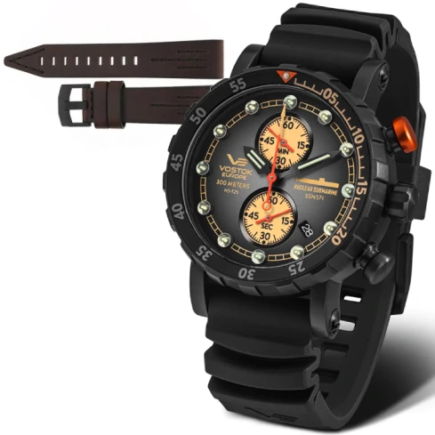 Мъжки ръчен часовник с кварцов механизъм - корпус от Стомана - Силиконова каишка - цвят Черен Кафяв