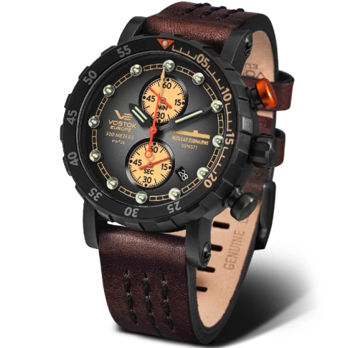 Мъжки ръчен часовник с кварцов механизъм - корпус от Стомана - Силиконова каишка - цвят Черен Кафяв