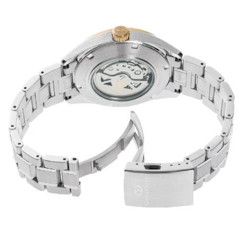 Мъжки ръчен часовник с автоматичен механизъм - корпус от Стомана - Стоманена верижка - цвят Шампанско Сив