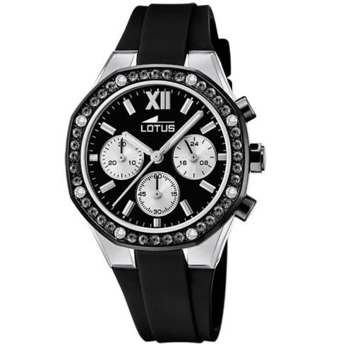 Мъжки ръчен часовник с кварцов механизъм - корпус от Стомана - Каучук - цвят Черен Черен