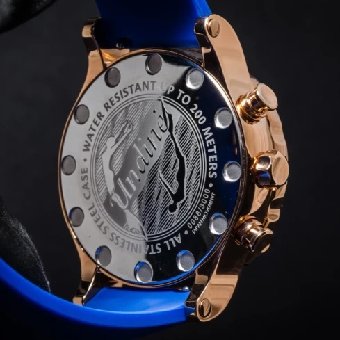 Дамски ръчен часовник с кварцов механизъм - корпус от Стомана - Естествена кожа - цвят Син Син