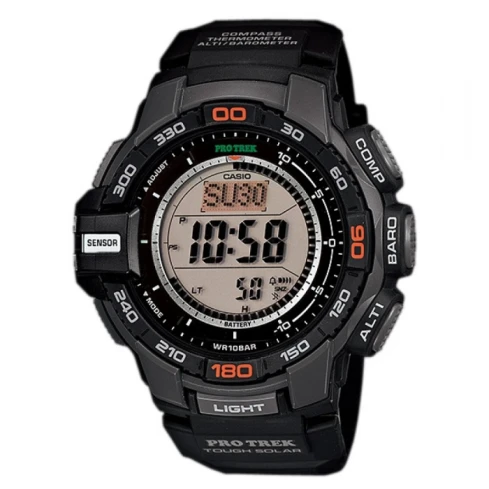 Мъжки ръчен часовник с кварцов механизъм - корпус от Полимер - Полимер - цвят Сив Черен