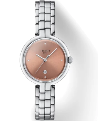 Дамски ръчен часовник с кварцов механизъм - корпус от Стомана - Стоманена верижка - цвят Розово Злато Сив