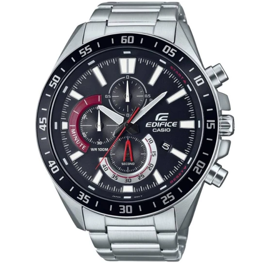 Мъжки ръчен часовник с кварцов механизъм - корпус от Стомана - Стоманена верижка - цвят Черен Сив