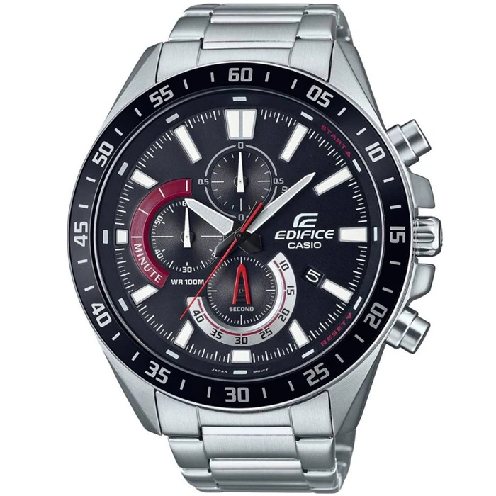 Мъжки ръчен часовник с кварцов механизъм - корпус от Стомана - Стоманена верижка - цвят Черен Сив