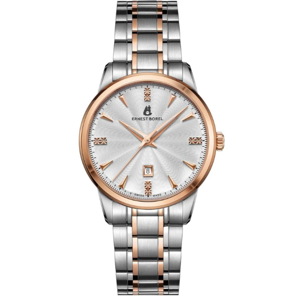 Дамски ръчен часовник с кварцов механизъм - корпус от Стомана - Стоманена верижка - цвят Сив Сив