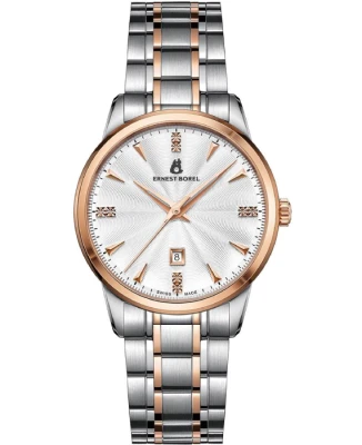 Дамски ръчен часовник с кварцов механизъм - корпус от Стомана - Стоманена верижка - цвят Сив Сив