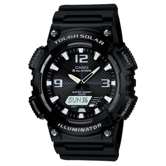 Мъжки ръчен часовник с кварцов механизъм - корпус от Стомана - Полимер - цвят Черен Черен