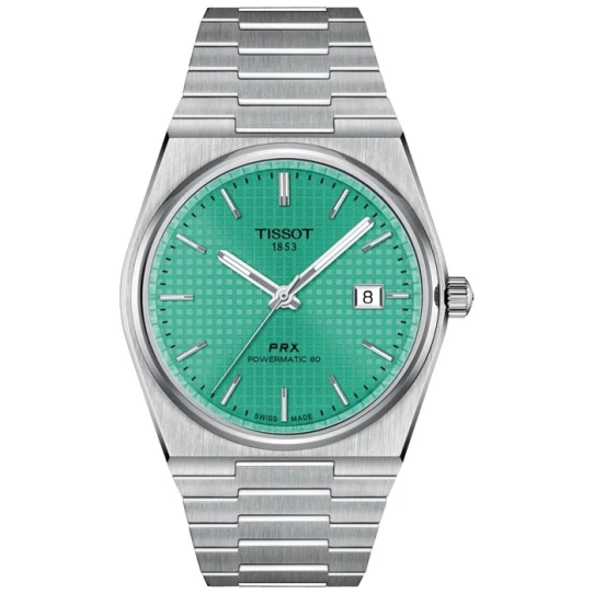 Мъжки ръчен часовник с автоматичен механизъм - корпус от Стомана - Стоманена верижка - цвят Зелен Сив