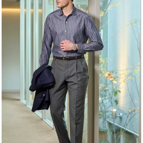 Мъжки ръчен часовник с кварцов механизъм - корпус от Стомана - Стоманена верижка - цвят Скелетон Сив