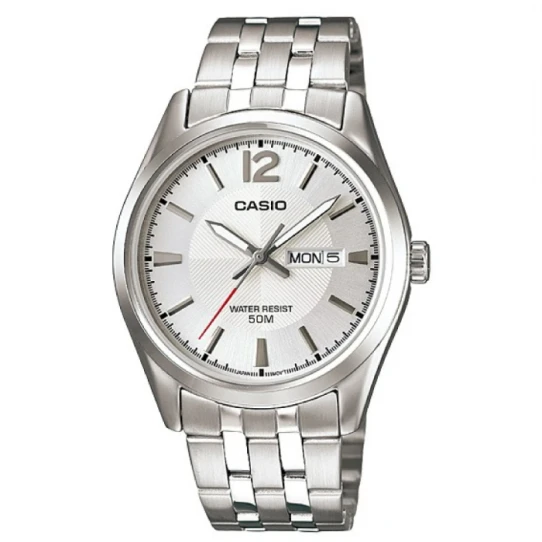 Мъжки ръчен часовник с кварцов механизъм - корпус от Стомана - Стоманена верижка - цвят Сив Сив