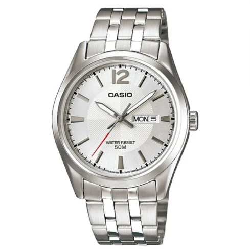 Мъжки ръчен часовник с кварцов механизъм - корпус от Стомана - Стоманена верижка - цвят Сив Сив