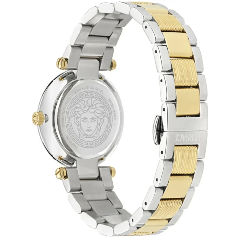 Дамски ръчен часовник с кварцов механизъм - корпус от Стомана - Стоманена верижка - цвят Зелен Злато