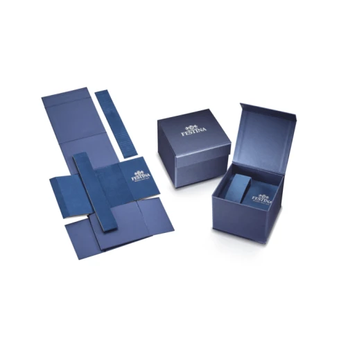 Мъжки ръчен часовник с кварцов механизъм - корпус от Стомана - Стоманена верижка - цвят Син Злато