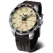 Мъжки ръчен часовник с автоматичен механизъм - корпус от Стомана - Естествена кожа - цвят Бежов Кафяв