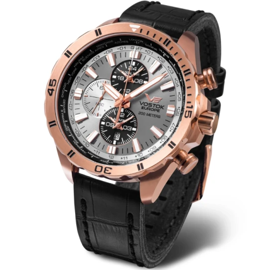 Мъжки ръчен часовник с кварцов механизъм - корпус от Стомана - Естествена кожа - цвят Сив