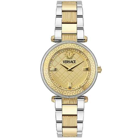 Дамски ръчен часовник с кварцов механизъм - корпус от Стомана - Стоманена верижка - цвят Злато Злато