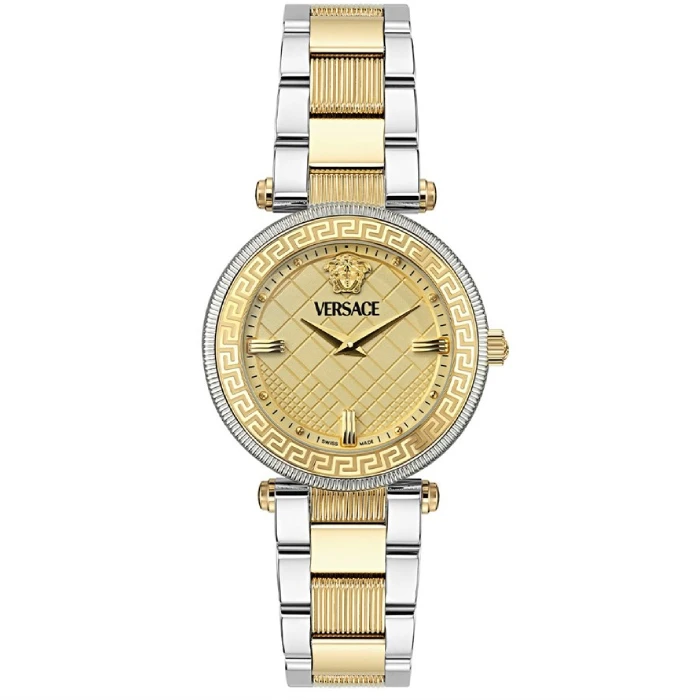 Дамски ръчен часовник с кварцов механизъм - корпус от Стомана - Стоманена верижка - цвят Злато Злато