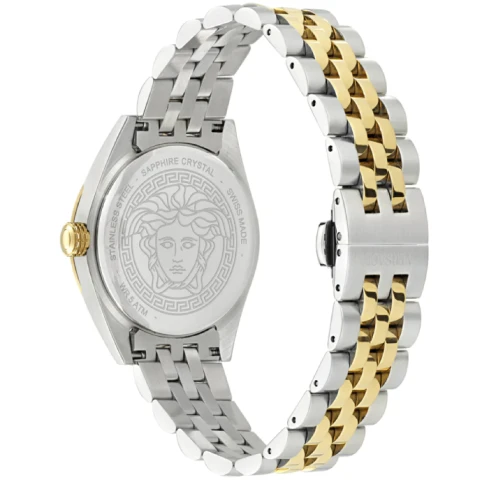 Дамски ръчен часовник с кварцов механизъм - корпус от Стомана - Стоманена верижка - цвят Зелен Злато