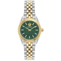 Дамски ръчен часовник с кварцов механизъм - корпус от Стомана - Стоманена верижка - цвят Зелен Злато