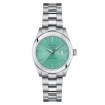 Дамски ръчен часовник с автоматичен механизъм - корпус от Стомана - Стоманена верижка - цвят Зелен Сив