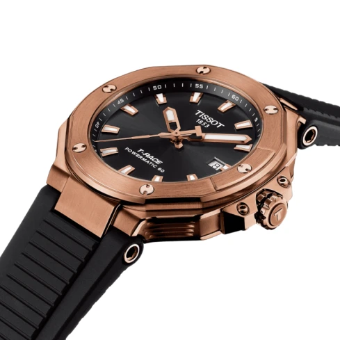 Мъжки ръчен часовник с автоматичен механизъм - корпус от Стомана - Силиконова каишка - цвят Черен Черен