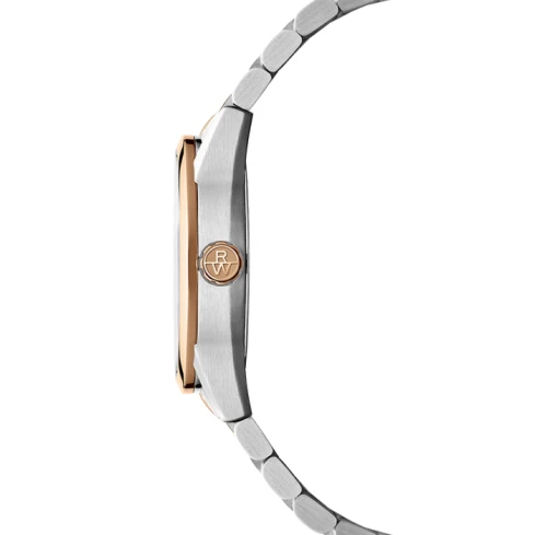 Мъжки ръчен часовник с автоматичен механизъм - корпус от Стомана - Стоманена верижка - цвят Черен Розово Злато