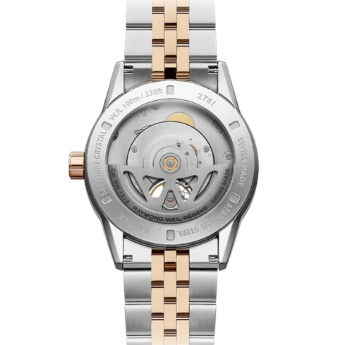 Мъжки ръчен часовник с автоматичен механизъм - корпус от Стомана - Стоманена верижка - цвят Черен Розово Злато