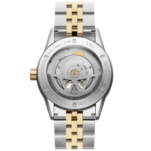 Мъжки ръчен часовник с автоматичен механизъм - корпус от Стомана - Стоманена верижка - цвят Черен Злато