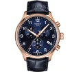 Tissot T116.617.36.042.00 Chrono XL - Мъжки ръчен часовник с кварцов механизъм - корпус от Стомана - Естествена кожа - цвят Син Розово Злато