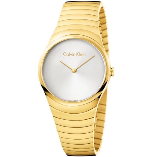 Дамски ръчен часовник с кварцов механизъм - корпус от Стомана - Стоманена верижка - цвят Сребрист Злато