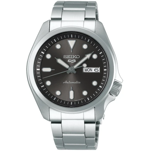 Мъжки ръчен часовник с автоматичен механизъм - корпус от Стомана - Стоманена верижка - цвят Черен Сив