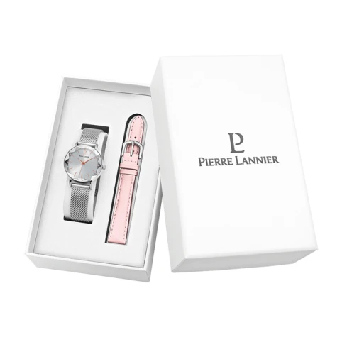 Дамски ръчен часовник с кварцов механизъм - корпус от Стомана - Меш - цвят Сребрист Сив