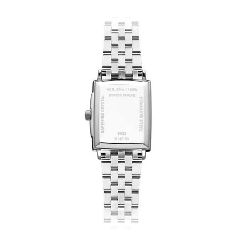 Дамски ръчен часовник с кварцов механизъм - корпус от Стомана - Стоманена верижка - цвят Син Сив