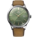 Мъжки ръчен часовник с кварцов механизъм - корпус от Стомана - Синтетична кожа - цвят Зелен Кафяв