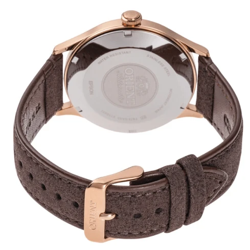 Мъжки ръчен часовник с кварцов механизъм - корпус от Стомана - Синтетична кожа - цвят Зелен Кафяв