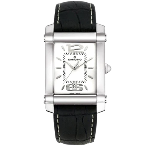 Дамски ръчен часовник с кварцов механизъм - корпус от Стомана - Естествена кожа - цвят Бял