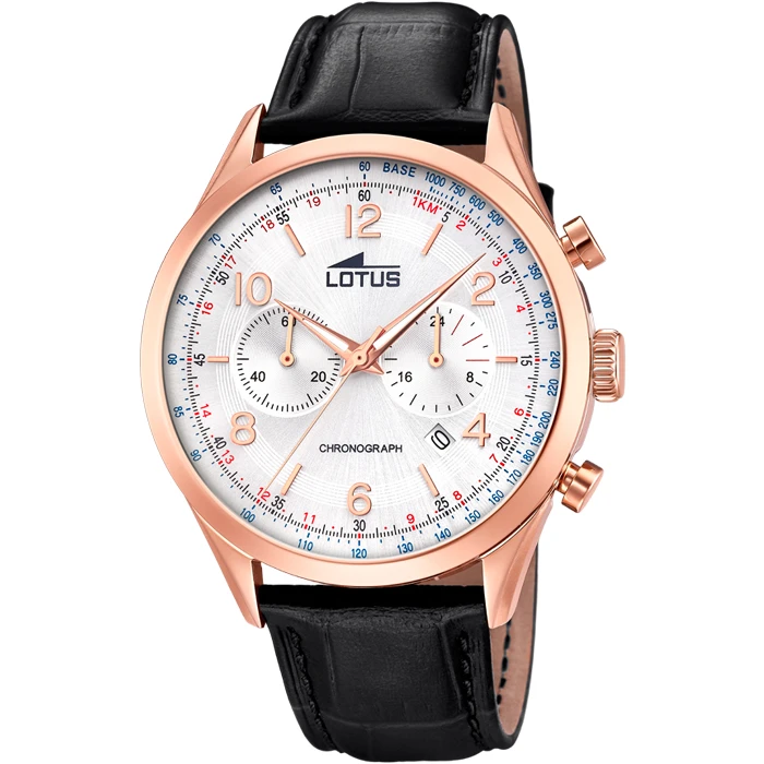 Мъжки ръчен часовник с кварцов механизъм - корпус от Стомана - Естествена кожа - цвят Бял Черен