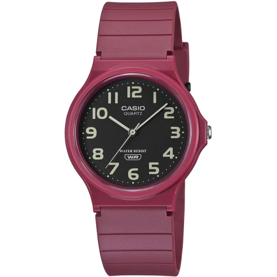 Дамски ръчен часовник с кварцов механизъм - корпус от Полимер - Полимер - цвят Черен Червен