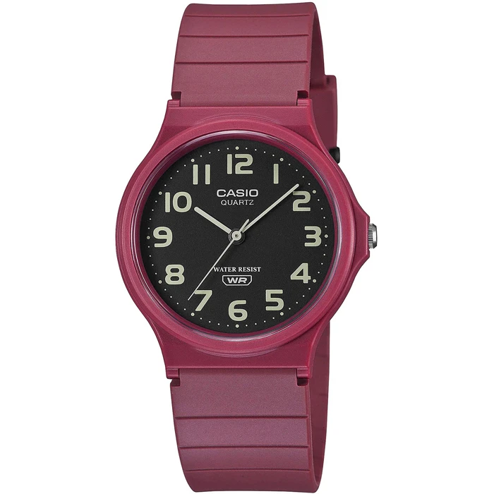 Дамски ръчен часовник с кварцов механизъм - корпус от Полимер - Полимер - цвят Черен Червен