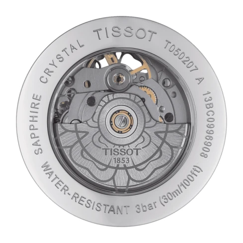 Дамски ръчен часовник с автоматичен механизъм - корпус от Стомана - Естествена кожа - цвят Седеф Кафяв