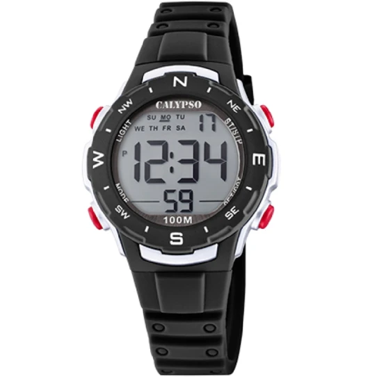 Унисекс ръчен часовник с кварцов механизъм - корпус от Полимер - Полимер - цвят Сив Черен