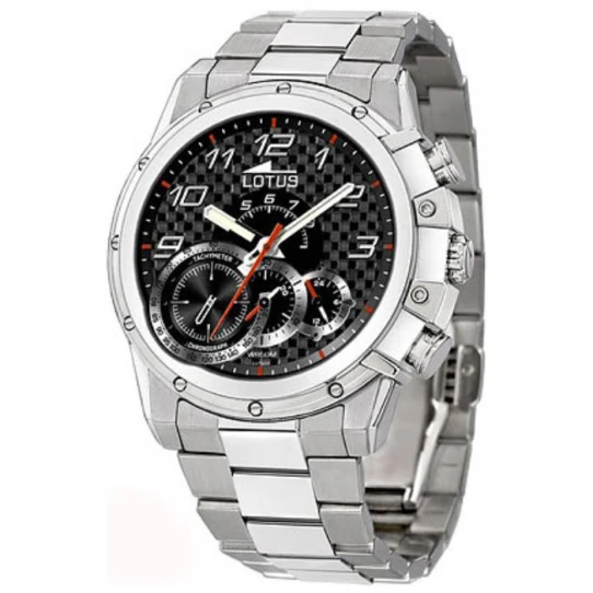 Мъжки ръчен часовник с кварцов механизъм - корпус от Стомана - Стоманена верижка - цвят Черен Сив